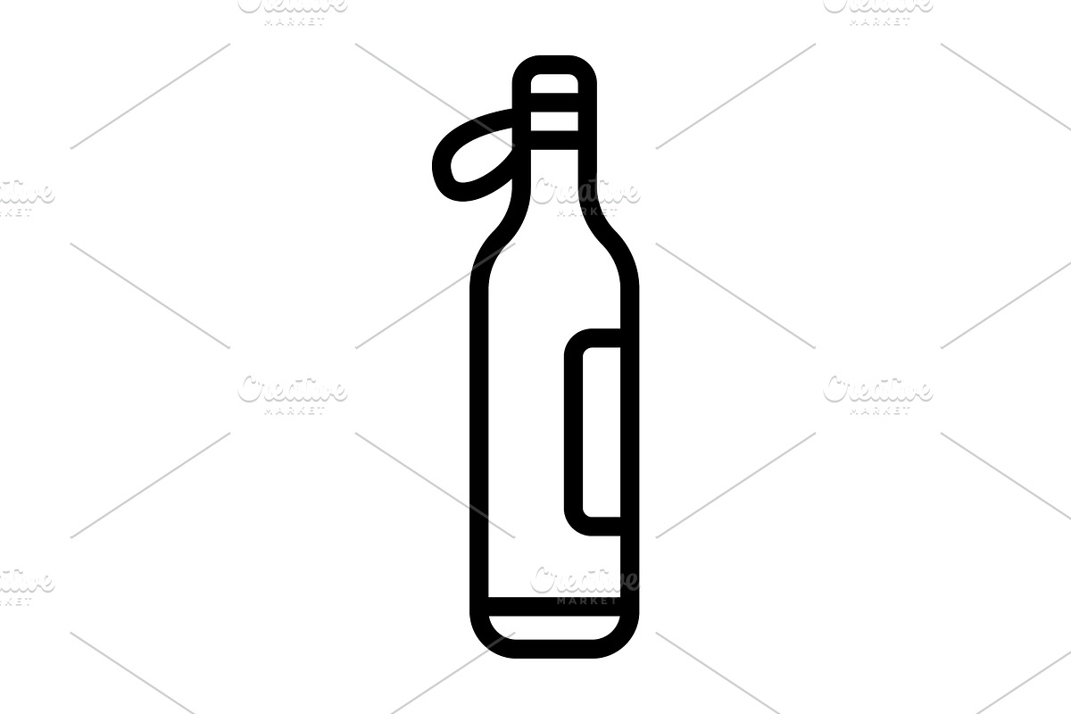 Bottle water bottle black icon, an Outline Icon by Creative priyanka