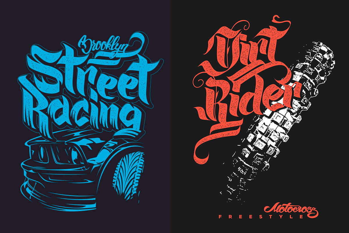 Street Racing, Dirt Rider print, an Illustration by Urbanshop