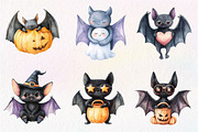 Quirky Halloween Black Bats Clipart, an Illustration by CreationArt (Thumbnail 3 of 5)