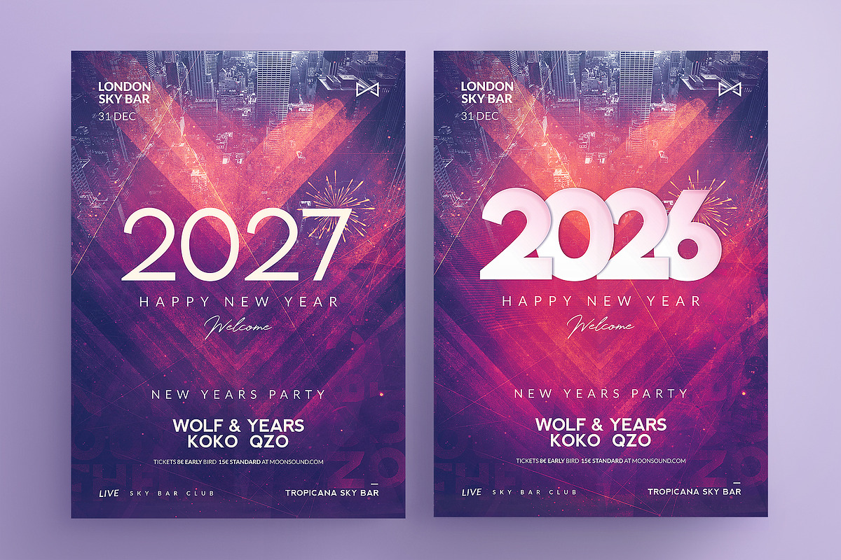 New Year Flyer Template, a Flyer Template by Human Made (Photo 1 of 3)