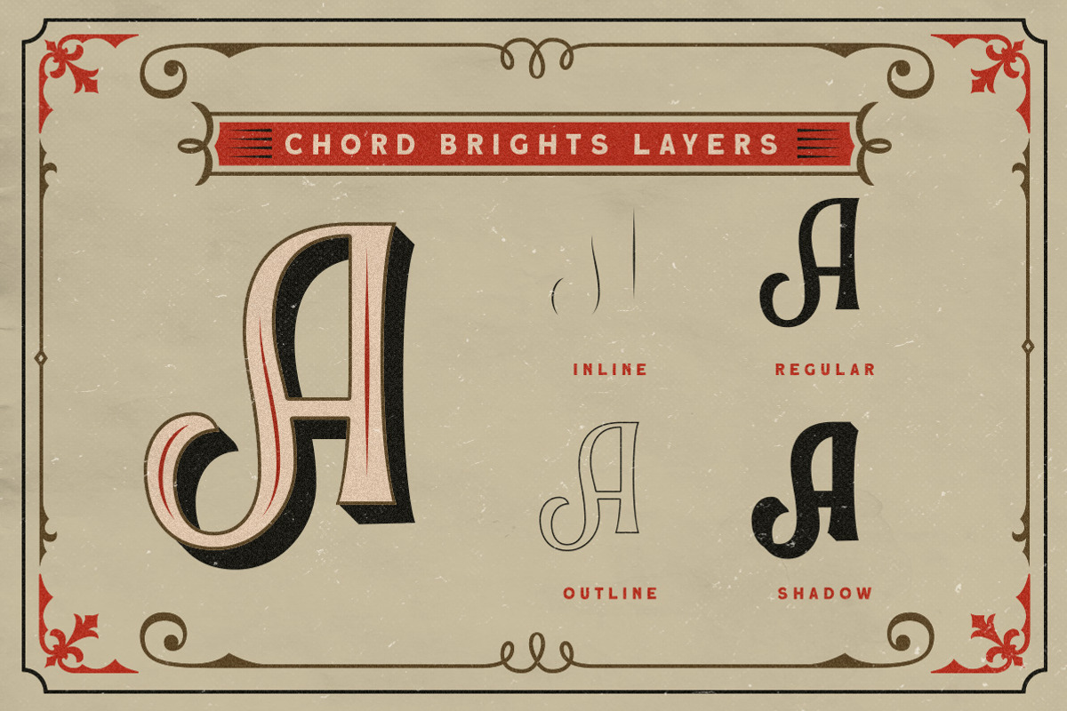 Chord Brights - A Layered Typeface preview 2
