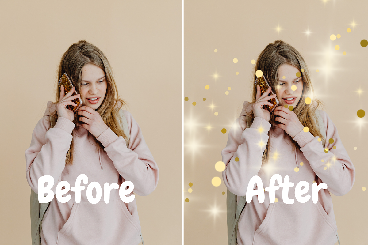 Golden Sparkle Overlays, a Texture Graphic by youtoview (Photo 5 of 8)