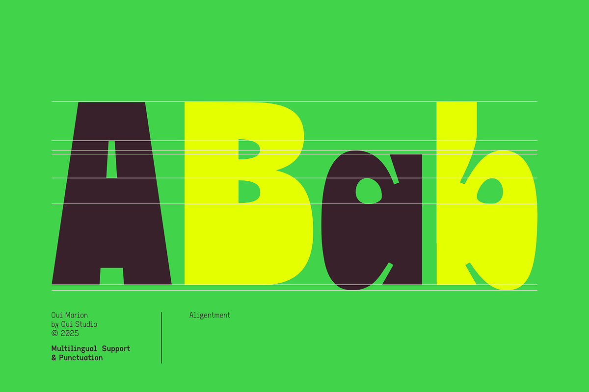 Oui Marion Bold & Bouncy Font, a Sans Serif Font by Oui Studio (Photo 5 of 10)