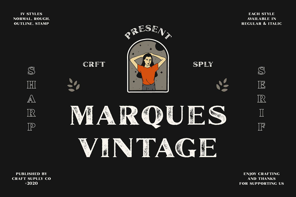 Marques Vintage Font Family + Extras