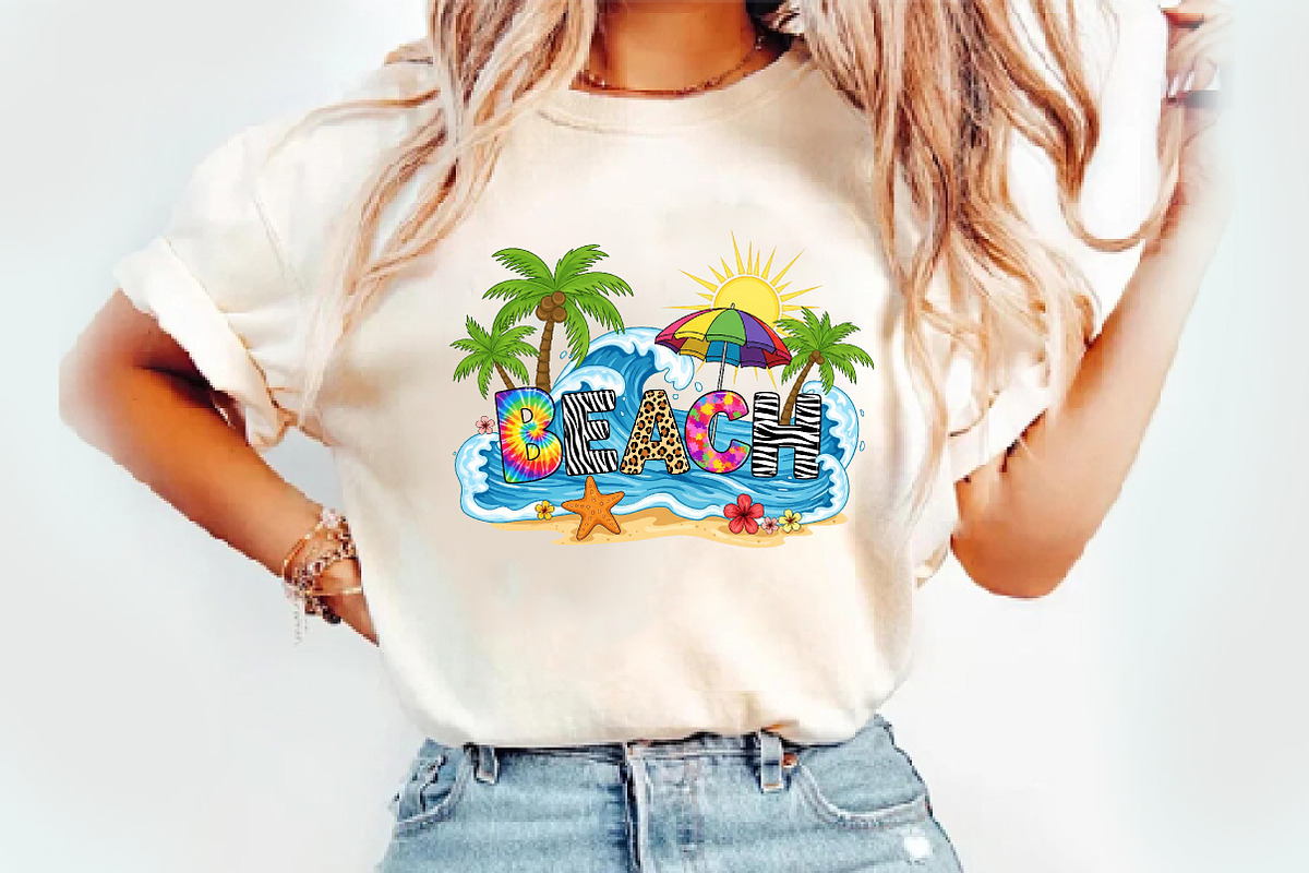 Beach png sublimation, an Illustration by Watercolor design (Photo 2 of 3)