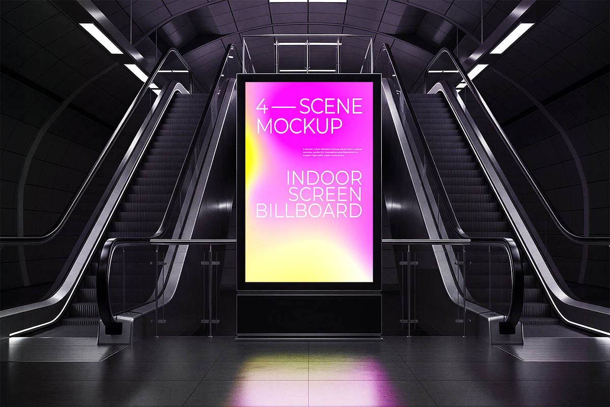 Indoor Screen Billboard Mockup, an Advertising Mockup by Nathatype (Photo 8 of 9)