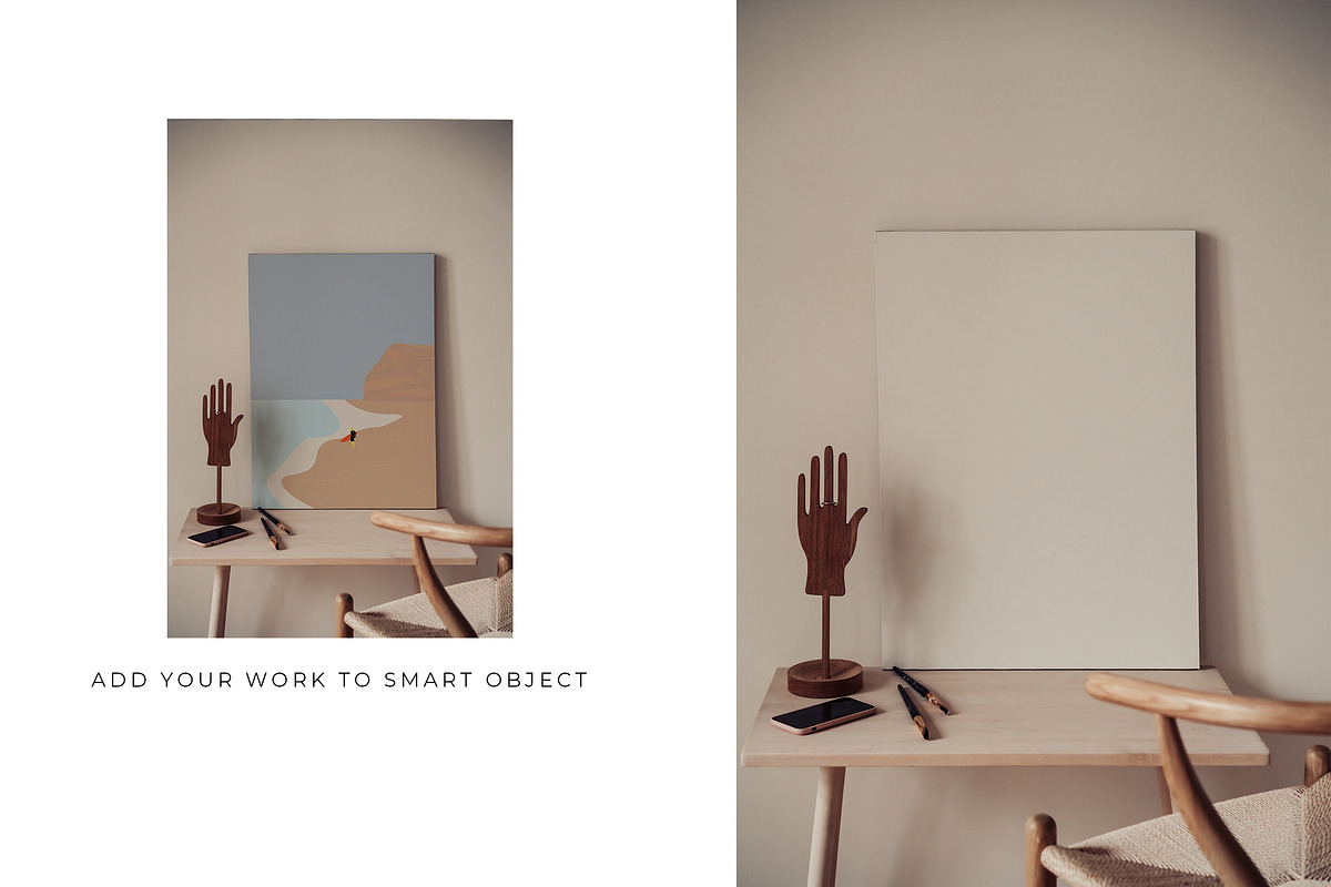 WHITE CANVAS. MOCKUP BUNDLE., a Poster Template by OntheMoon (Photo 7 of 10)