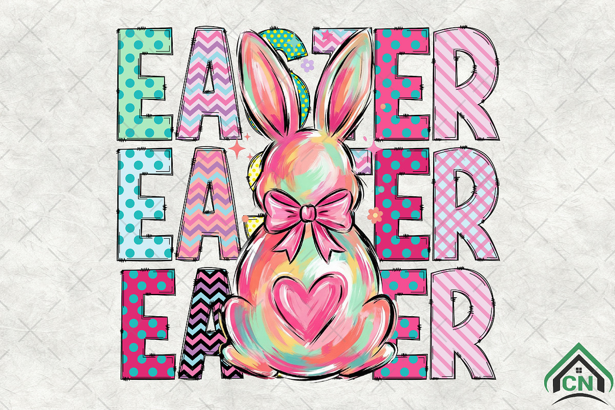 Happy Easter Png, Preppy Bunny Png, an Illustration by Craft Nest (Photo 2 of 6)