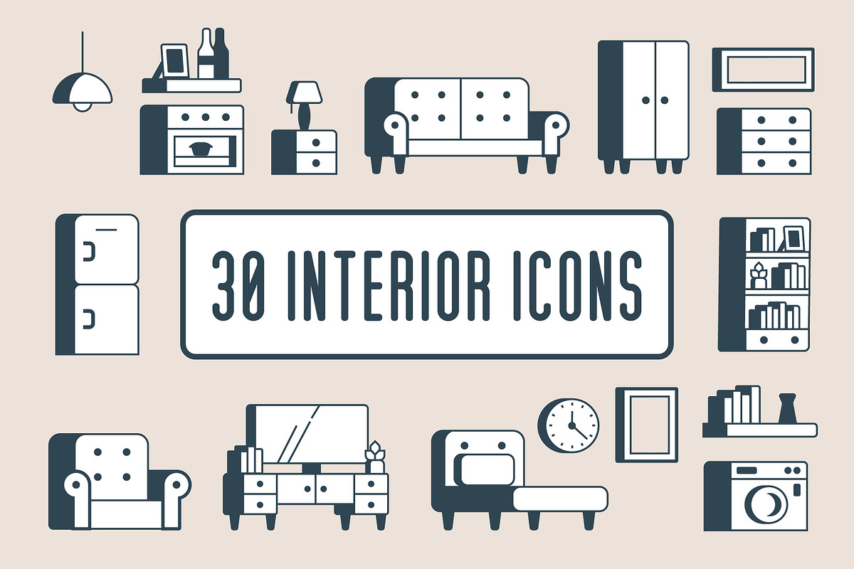 Interior Furniture Icons | 30!, an Icon by MikeHill (Photo 1 of 4)