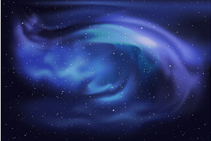 Starry outer space nebula universe, an Illustration by Lemberg Vector