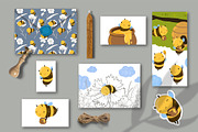 Cute Honey Bee Clipart, a Food Illustration by LukaJreym (Thumbnail 10 of 10)