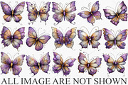Whimsical Spring Butterfly Clipart, a Seasonal Illustration by Canvas Craft (Thumbnail 3 of 7)