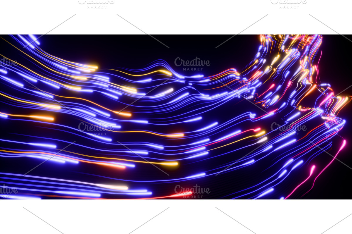 Neon light speed effect. Abstract, a Background Graphic by Marozhkastudio