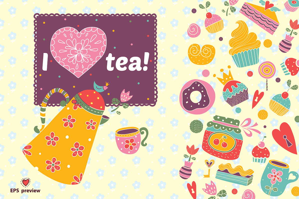 Tea time., a Background Graphic by vyazovskaya.julia