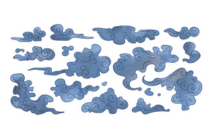 Japan cloud with traditional Asia, an Illustration by art PVP - market