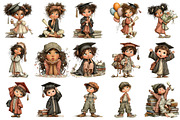 Whimsical Graduation Children Clipar, an Illustration by OK Design (Thumbnail 3 of 6)