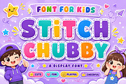 Stitch Chubby, a Sans Serif Font by Limited.studio (Thumbnail 1 of 3)