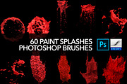 60 Paint Splash Brushes for PS, a Brush Add-On by Creative Graphics (Thumbnail 5 of 10)