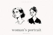 Woman's Portrait I, a Person Illustration by PeDe Designs (Thumbnail 4 of 6)