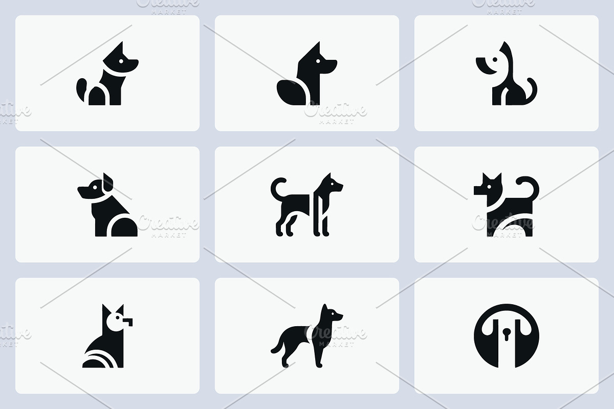 Geometric Dog Logo Collection, a Branding & Logo Template by Vectorium Studio (Photo 1 of 2)