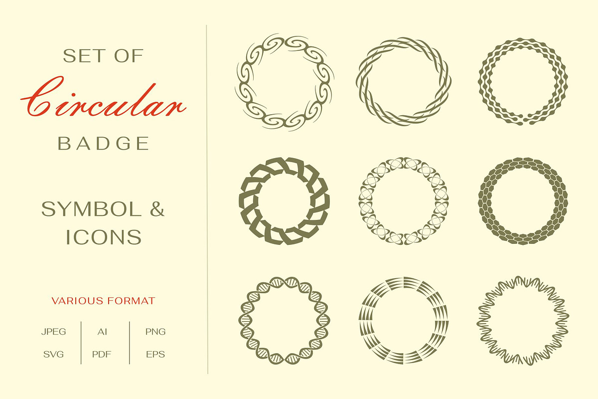 Abstract Circular Frame Set, a Branding & Logo Template by Buqancreative (Photo 1 of 2)