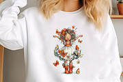 Whimsical Spring Girl Clipart, an Illustration by designcity5 (Thumbnail 3 of 5)