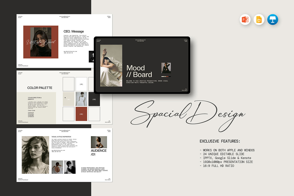 Mood Board Presentation Template, a Presentation Template by Graphpexel (Photo 2 of 7)