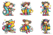 Whimsical Storybook Children Clipart, an Illustration by designcity5 (Thumbnail 3 of 5)