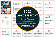 2027 ADHD Everyday Wins Planner, a Stationery Template by Shumaya (Thumbnail 1 of 6)