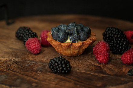 Tartlet with blueberries