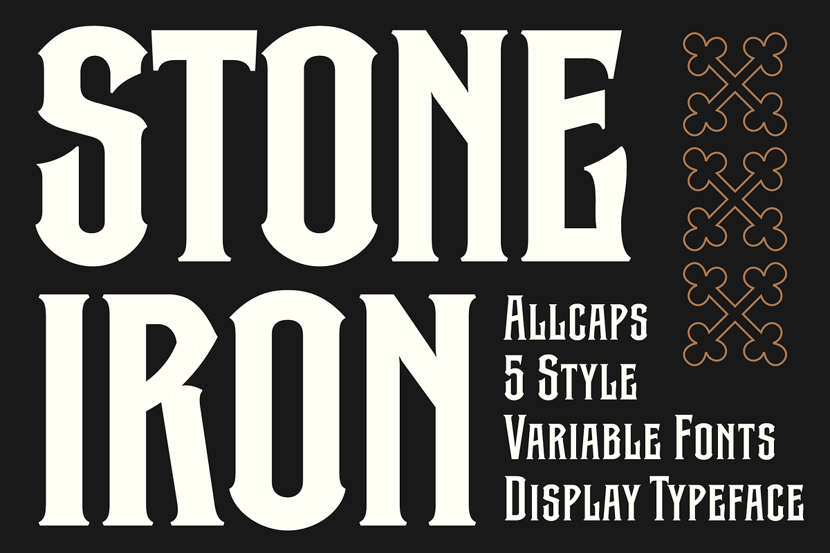 Stone Iron - 5 Weight + Variable, a Serif Font by Ilham Herry (Photo 1 of 9)