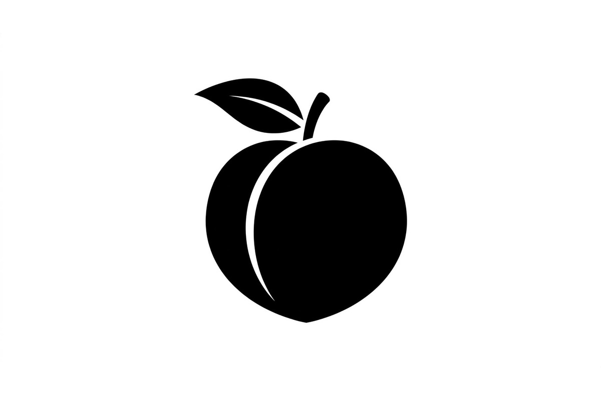 Peach Fruit Silhouette Collection, an Object Graphic by Creativeshirt (Photo 3 of 3)