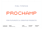 Prochamp - Pixel Typeface, a Sans Serif Font by alpercakici (Thumbnail 1 of 14)
