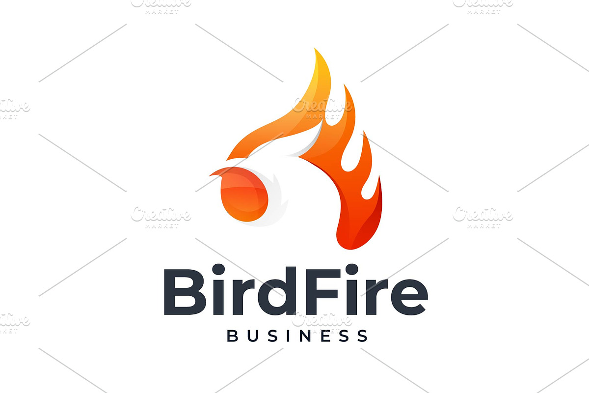 Eagle Head Fire Logo Illustrations, a Branding & Logo Template by BlackSweet_Studio