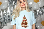 Christmas Tree Books Teacher Design, an Illustration by designcity5 (Thumbnail 2 of 8)