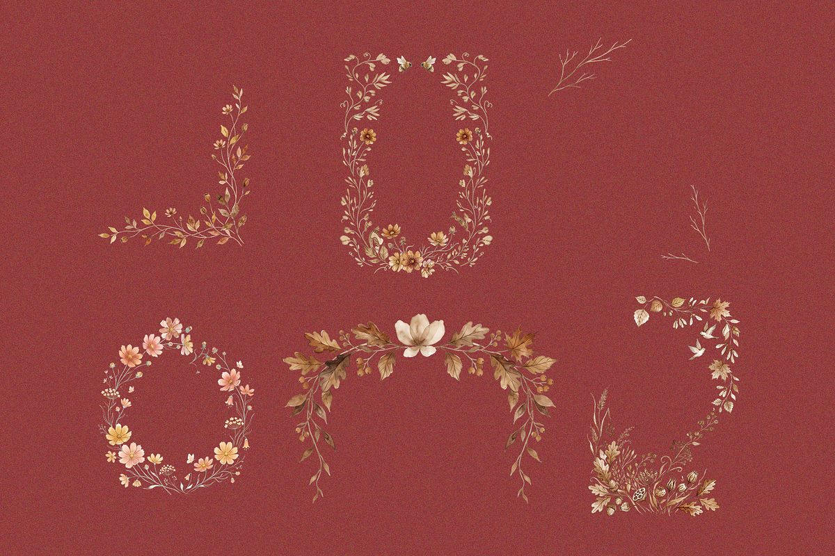 Peach Cosmos Wildflower Clipart Set, an Object Graphic by Digital Museum (Photo 6 of 8)