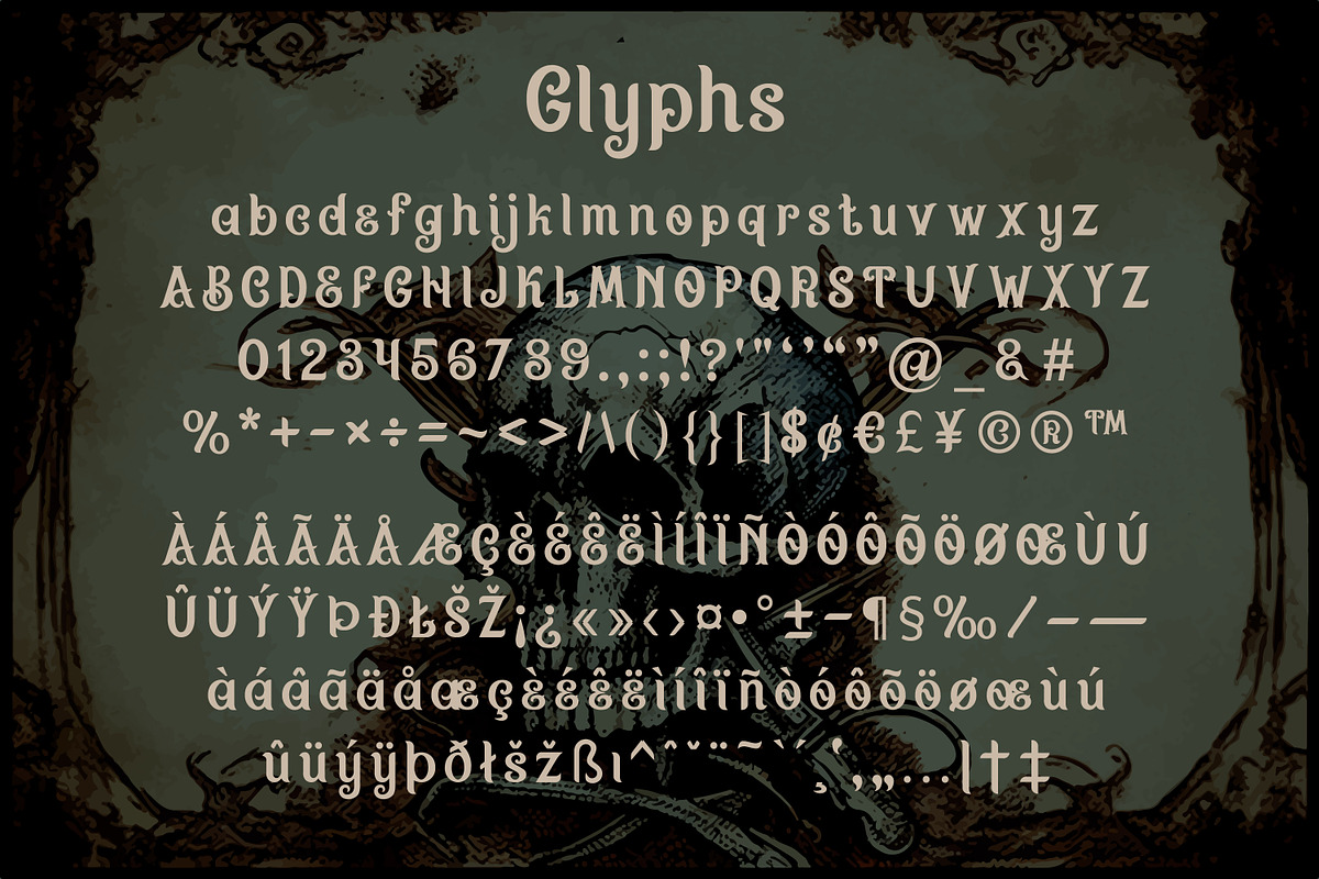 Dark rum vintage typeface plus bonus, a Font by Fractal fonts & graphics (Photo 2 of 31)