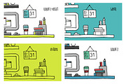 Hand Illustrated Office Workplace, a Work Illustration by Lukino (Thumbnail 2 of 2)