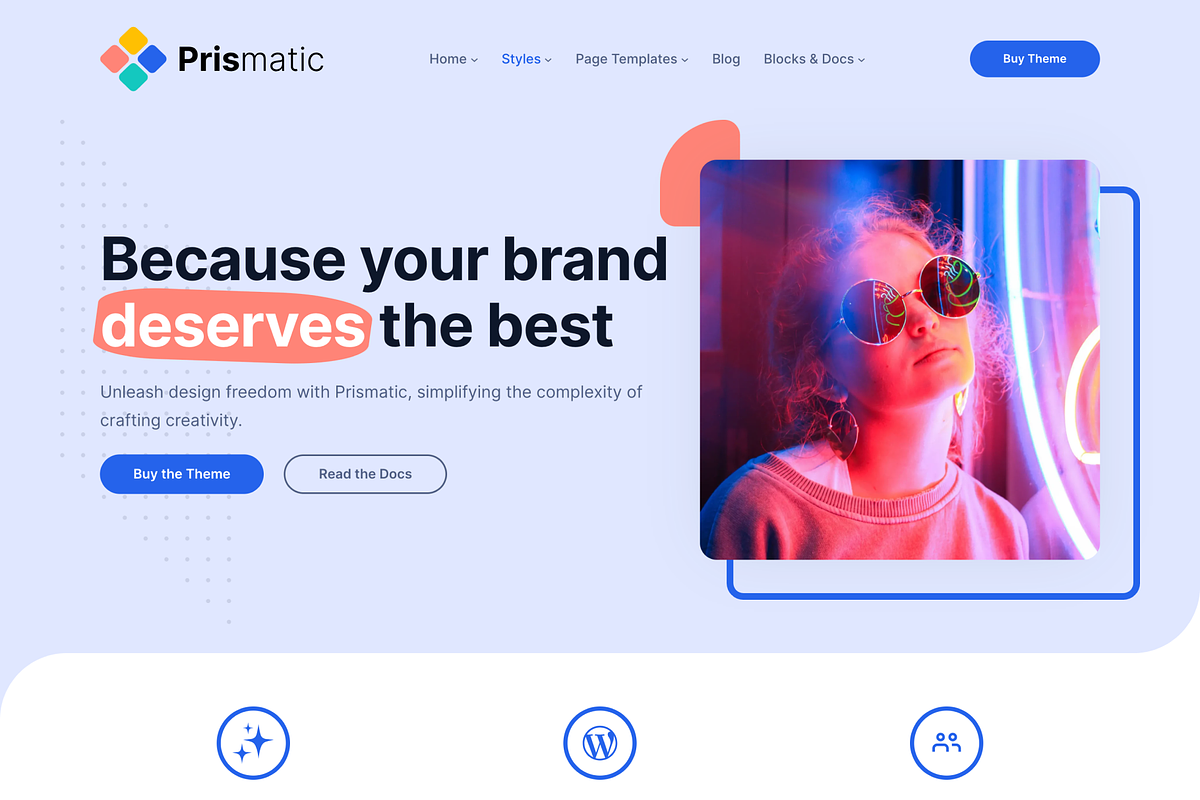 Prismatic - Creative Agency, a WordPress Template by IntellaSoft (Photo 10 of 11)