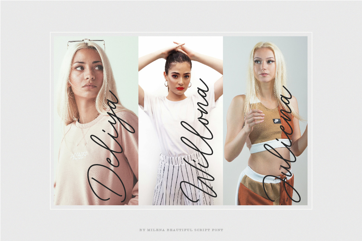 Milena Beautiful Handwritten Script, a Script Font by Typebae (Photo 4 of 8)