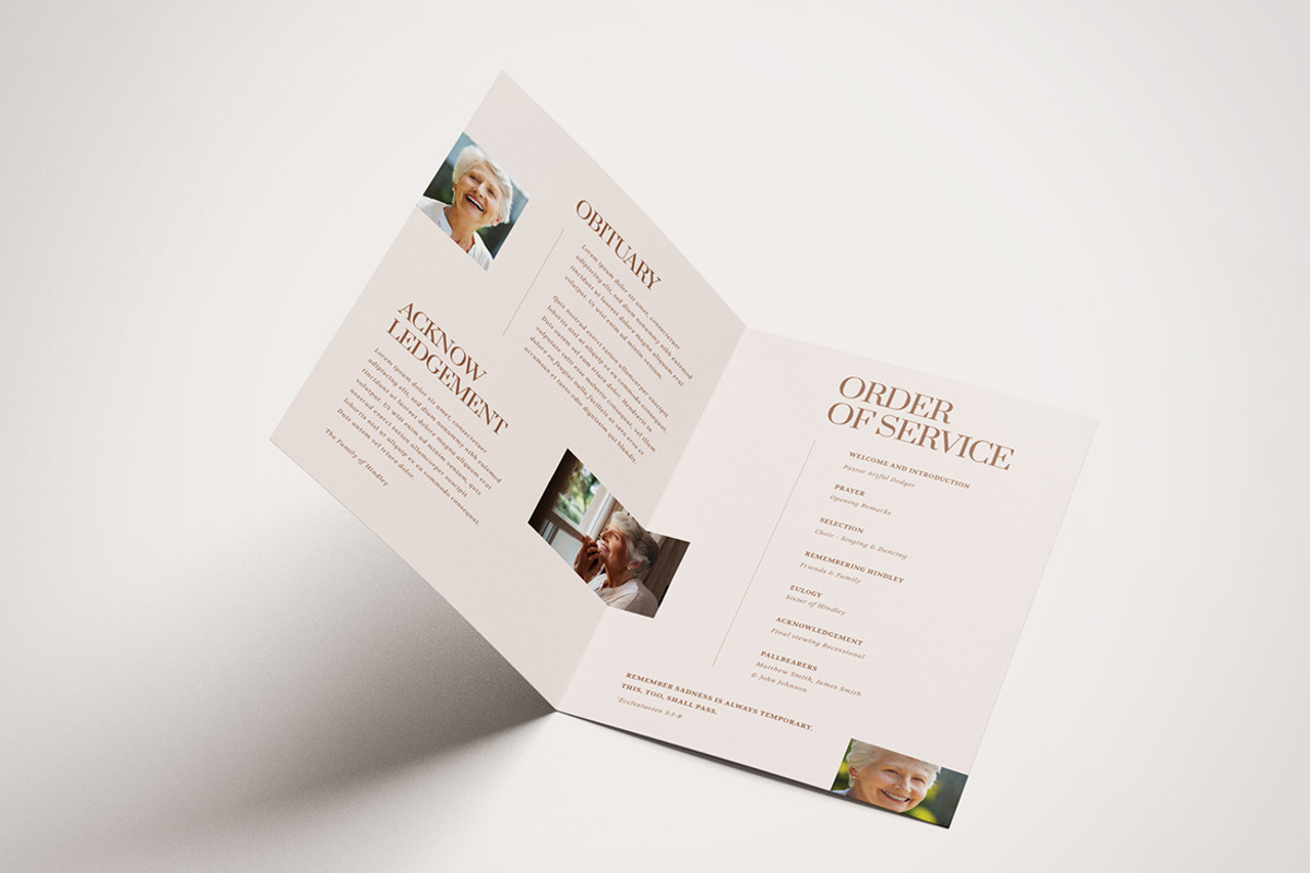 Funeral Program Template, a Brochure Template by VectorVactory (Photo 5 of 8)