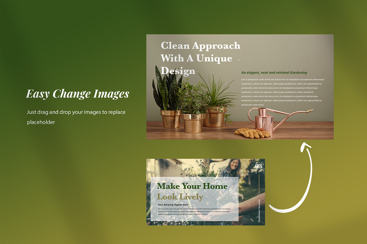 Ellen - Home Gardening Powerpoint, a Presentation Template by TMint Creative (Photo 5 of 6)