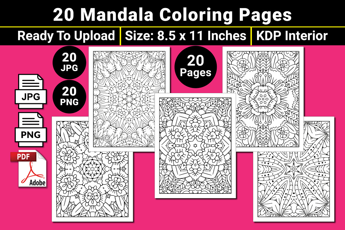 Mandala Coloring Book Pages, a Pattern Graphic by mirajeee (Photo 3 of 4)