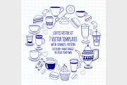 7 vector templates (jpg+eps) Coffee, a Food Illustration by Art Loft (Thumbnail 1 of 8)