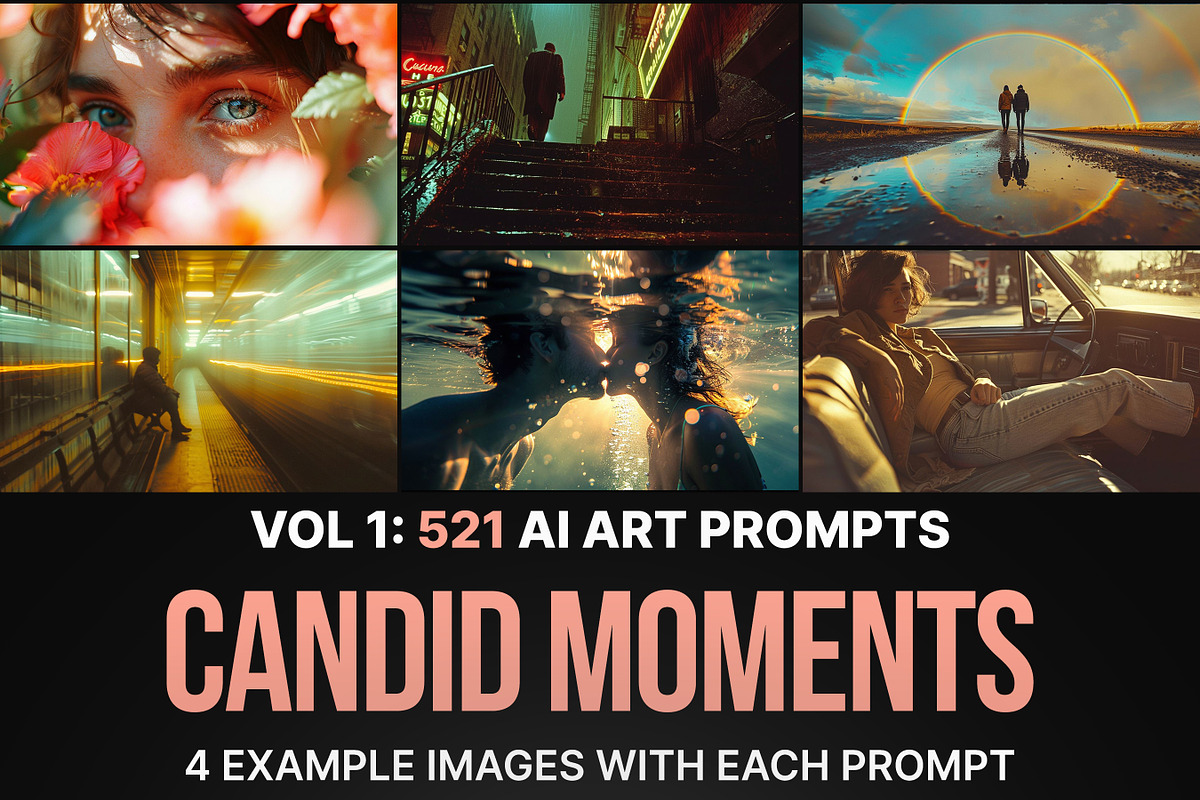 521 Ai Art Candid Moments Prompts, an Illustration by Sevenstyles (Photo 1 of 16)