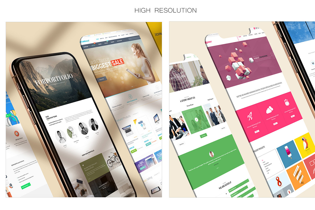 ALL 3D iPHONE MOCK-UP BUNDLE VOL-7, an iPhone Mockup by Graphicsworld125 (Photo 10 of 21)