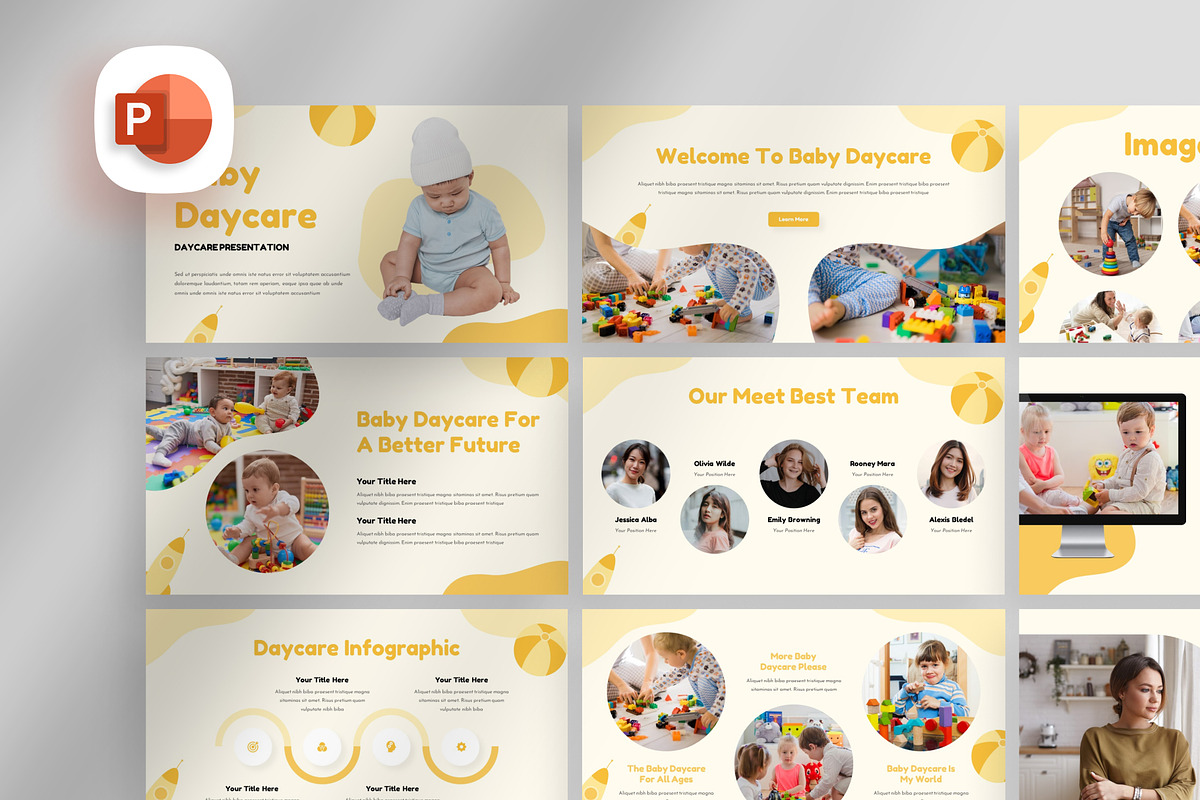 Baby Daycare PowerPoint Template, a Presentation Template by Digitcase x Wealthwells (Photo 1 of 3)