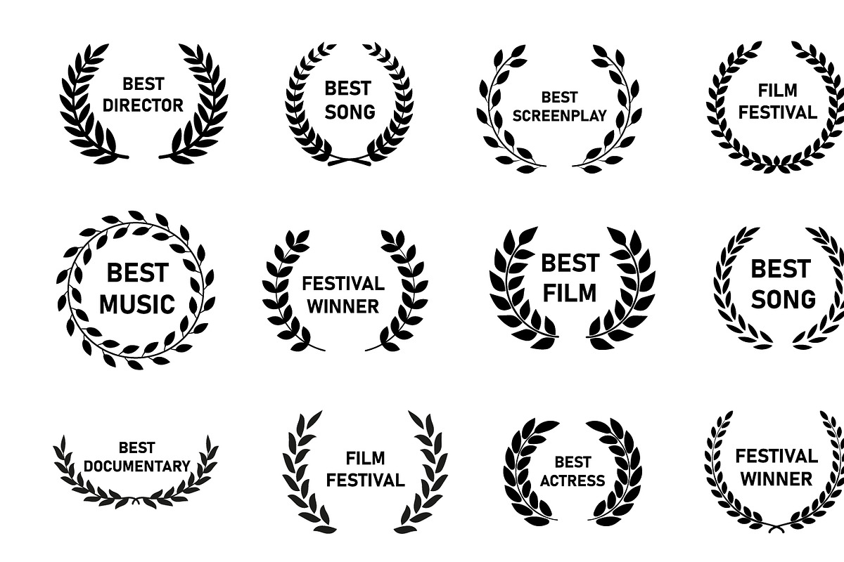 Awards logotype. Film award wreaths, an Icon by Drum-magic