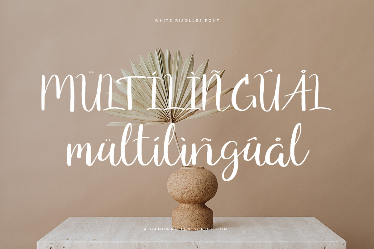 White Risolles | Handwritten Script, a Script Font by Pentagonistudio (Photo 10 of 10)
