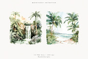 Watercolor Tropics, a Decorative Illustration by PeDe Designs (Thumbnail 11 of 13)